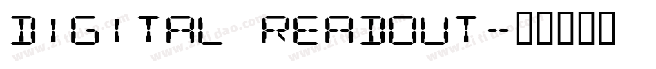 Digital Readout字体转换